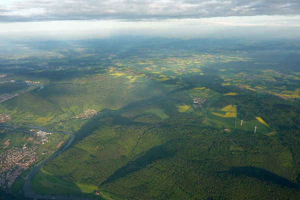 Impressionen einer Ballonfahrt über das Main-Gebiet